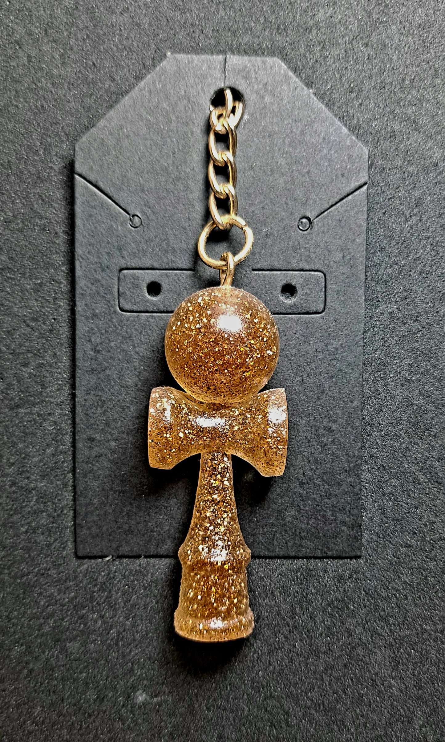 Bronze Kendama Shaped Keychain