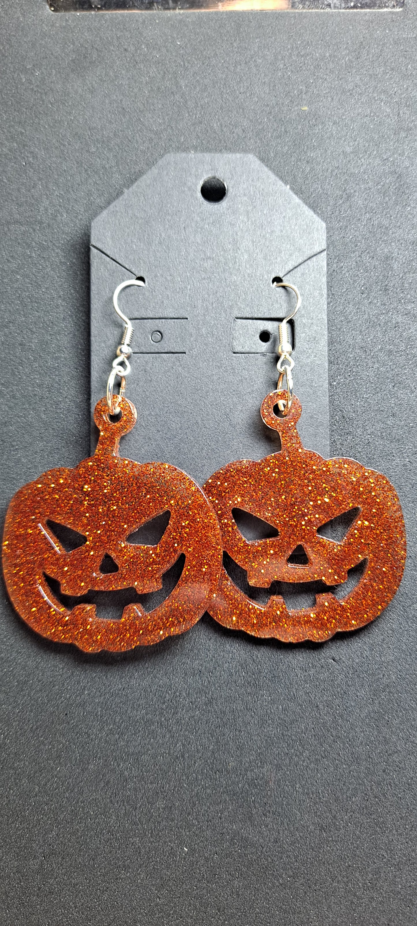 Spooky Halloween Jack O'Lantern/Pumpkin Shaped Earrings
