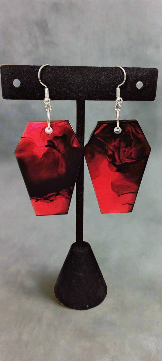 Coffin Shaped Halloween Earrings