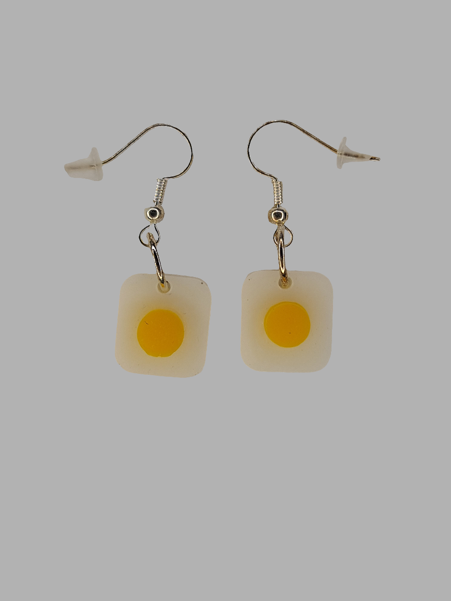 Fried Egg Shaped Earrings