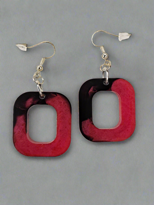 Black and Red Earrings